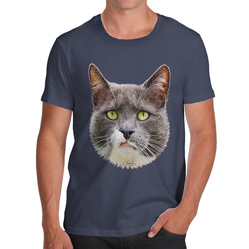 Men's Annoyed Cat Face T-Shirt