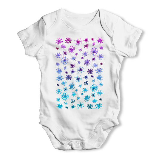 Ombre Snowflakes Baby Grow Bodysuit