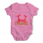 Merry Christmas Glitter Antlers Baby Grow Bodysuit