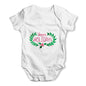 Happy Holidays Glitter Holly Baby Grow Bodysuit