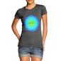 Women's Geometric Blue & Green Mandala T-Shirt
