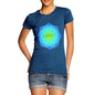 Women's Geometric Blue & Green Mandala T-Shirt