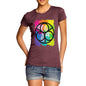 Women's Geometric Rainbow Circles T-Shirt
