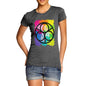 Women's Geometric Rainbow Circles T-Shirt