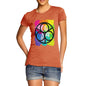 Women's Geometric Rainbow Circles T-Shirt