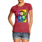 Women's Geometric Rainbow Circles T-Shirt