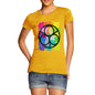 Women's Geometric Rainbow Circles T-Shirt