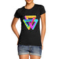 Women's Geometric Rainbow Penrose Triangle  T-Shirt