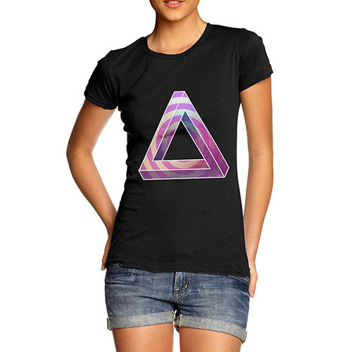 Women's Geometric Patterned Penrose Triangle T-Shirt