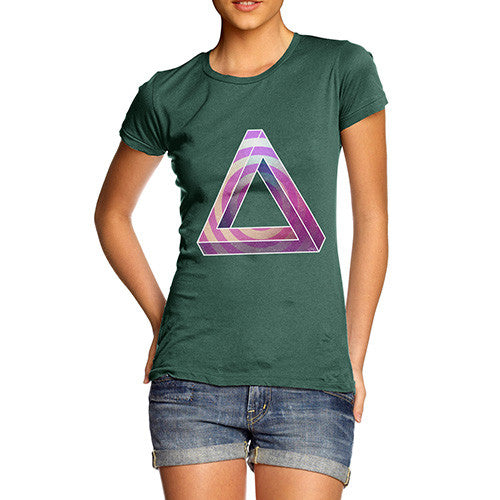 Women's Geometric Patterned Penrose Triangle T-Shirt