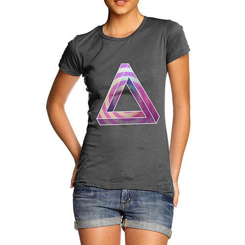 Women's Geometric Patterned Penrose Triangle T-Shirt