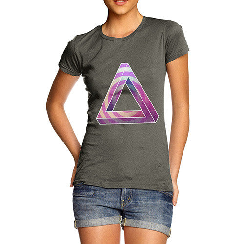 Women's Geometric Patterned Penrose Triangle T-Shirt