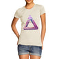 Women's Geometric Patterned Penrose Triangle T-Shirt