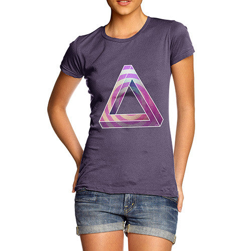 Women's Geometric Patterned Penrose Triangle T-Shirt