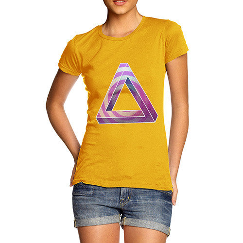 Women's Geometric Patterned Penrose Triangle T-Shirt