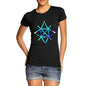 Women's Geometric Paint Splattered Shapes T-Shirt