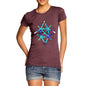 Women's Geometric Paint Splattered Shapes T-Shirt