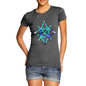Women's Geometric Paint Splattered Shapes T-Shirt
