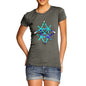 Women's Geometric Paint Splattered Shapes T-Shirt