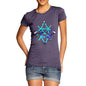 Women's Geometric Paint Splattered Shapes T-Shirt
