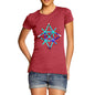 Women's Geometric Paint Splattered Shapes T-Shirt