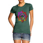 Women's Geometric Paint Splattered Squares T-Shirt