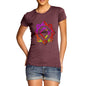 Women's Geometric Paint Splattered Squares T-Shirt