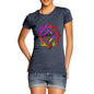 Women's Geometric Paint Splattered Squares T-Shirt