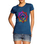 Women's Geometric Paint Splattered Squares T-Shirt