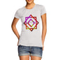 Women's Geometric Paint Splattered Squares T-Shirt