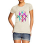 Women's Geometric Colourful Foil Lines T-Shirt