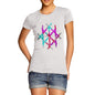 Women's Geometric Colourful Foil Lines T-Shirt
