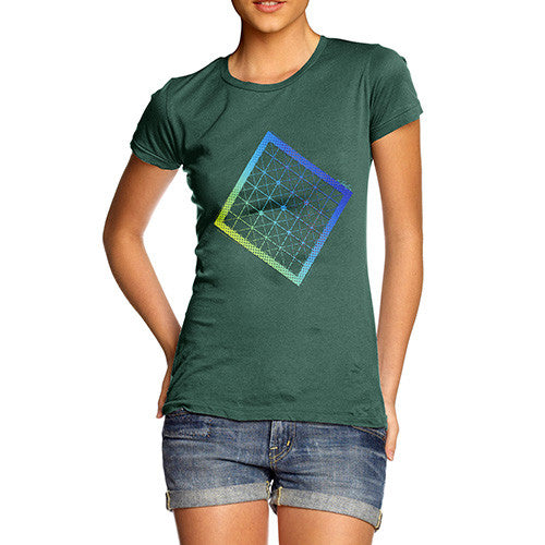 Women's Geometric Halftone Square T-Shirt