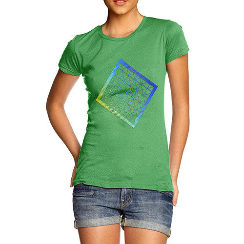 Women's Geometric Halftone Square T-Shirt