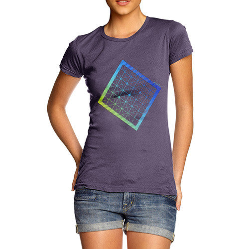 Women's Geometric Halftone Square T-Shirt