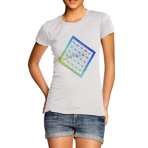Women's Geometric Halftone Square T-Shirt