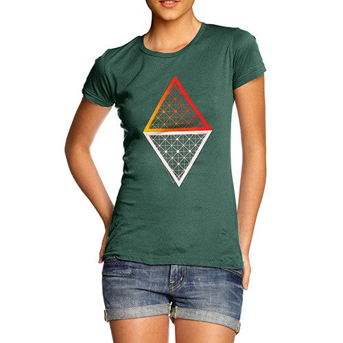Women's Geometric Triangle Polygons T-Shirt