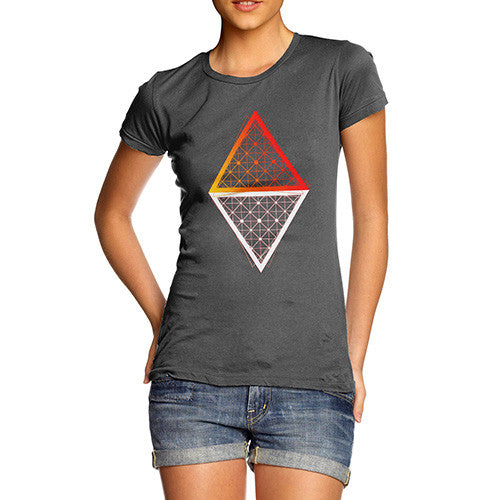 Women's Geometric Triangle Polygons T-Shirt