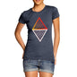 Women's Geometric Triangle Polygons T-Shirt