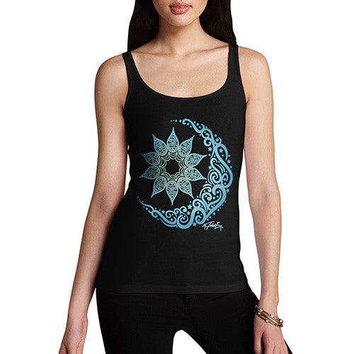 Women's Decorative Blue Mandala Tank Top
