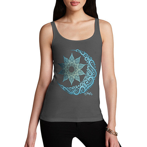 Women's Decorative Blue Mandala Tank Top