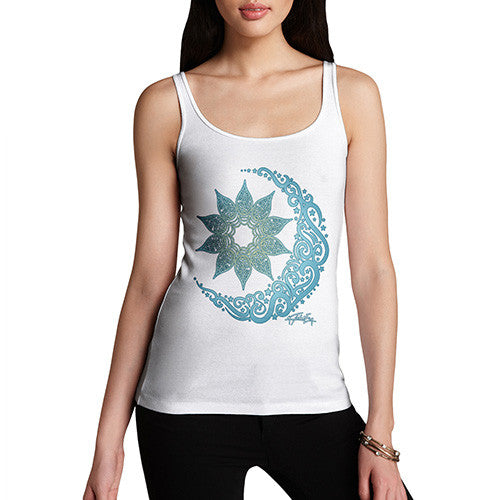 Women's Decorative Blue Mandala Tank Top