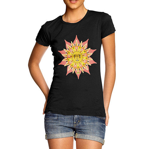 Women's Decorative Mandala Sun T-Shirt