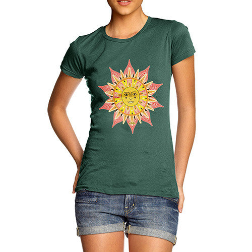 Women's Decorative Mandala Sun T-Shirt