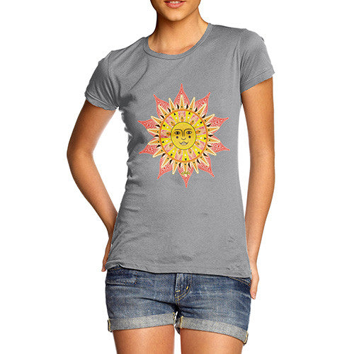 Women's Decorative Mandala Sun T-Shirt
