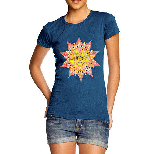 Women's Decorative Mandala Sun T-Shirt