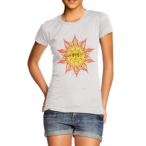 Women's Decorative Mandala Sun T-Shirt