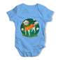 Merry Christmas Dog Bauble Baby Grow Bodysuit