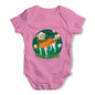 Merry Christmas Dog Bauble Baby Grow Bodysuit