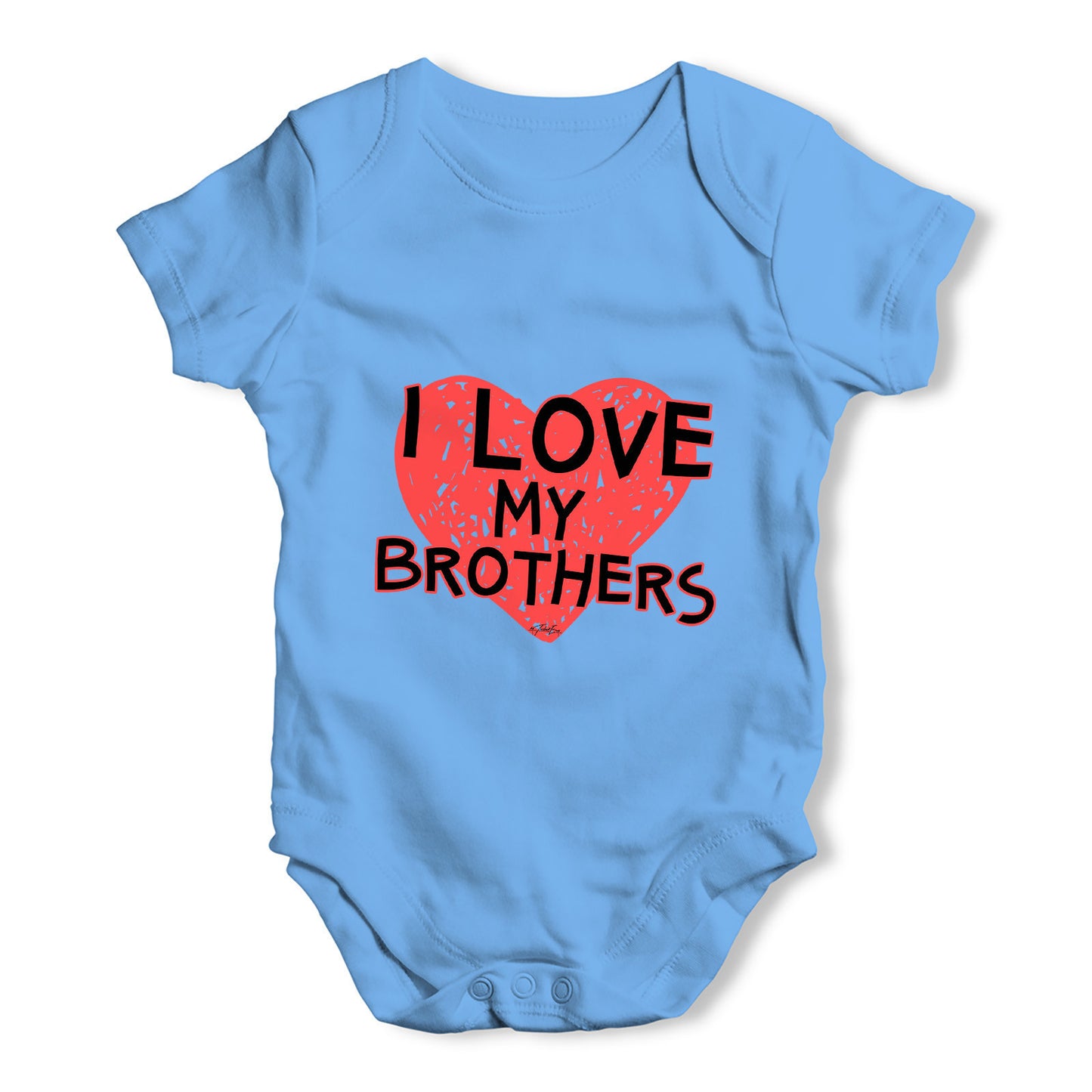 I Love My Brothers Baby Grow Bodysuit